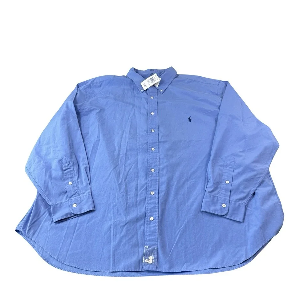 Polo Ralph Lauren Mens Blue Navy Pony Cotton LS Classic Button Down 3XB NWT